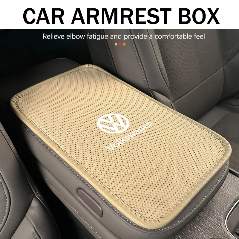 Car Center Console Covers Soft Armrest Mat Styling Accessories For Volkswagen VW Scirocco Jetta Beetle Golf 4 5 6 Passat Polo B5