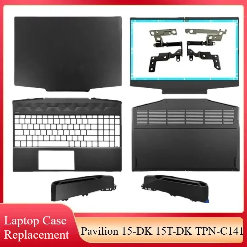 

NEW Laptop Case For Pavilion 15-DK 15T-DK TPN-C141 LCD Back Cover Front Bezel Frame Hinges Palmrest Bottom Case Green L56914-001