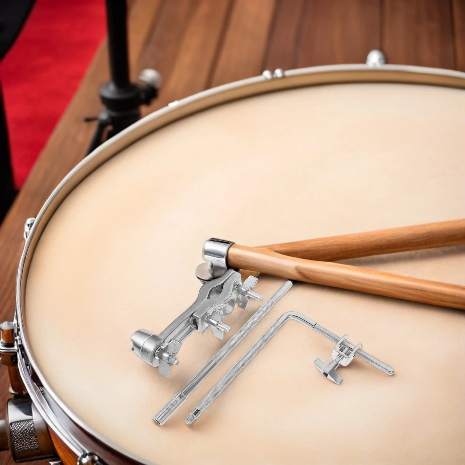 

Bent Arm Cowbell Holder Cymbal Replacement Accessories Clamp Mounting Percussion Accessory