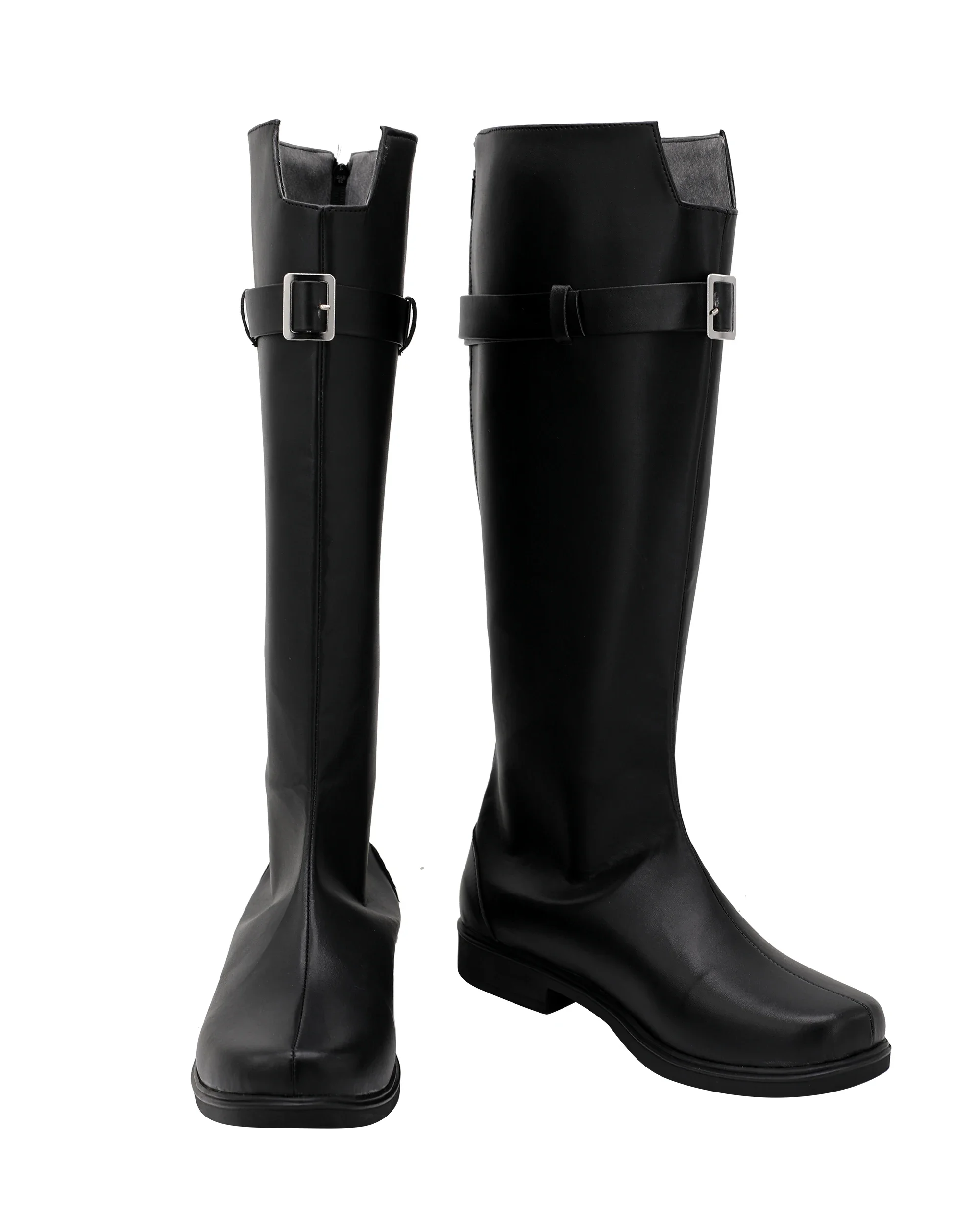 Final Fantasy7 Remake Sephiroth Cosplay Bottes, Chaussures en cuir noir, Sur mesure