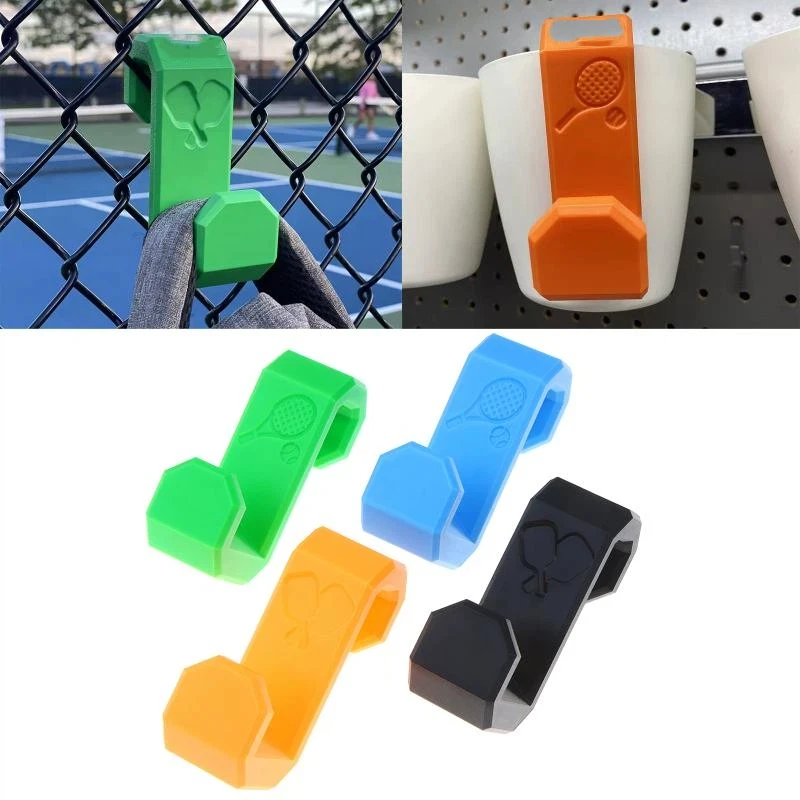 (BF06) Support de rangement portable pour crochets de clôture de tennis, porte-gobelets, organisateur de matériel de tennis pour terrain de sport