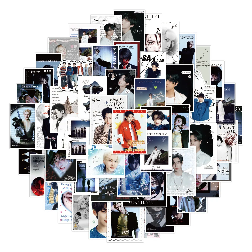 30 قطعة مجموعة فريق موسيقى البوب الكورية الجديدة kpop HEESEUNG JAY JAKE SUNGHOON JUNGWON NI-KI ملصقات حقيبة ظهر للحفلات بالجملة #5