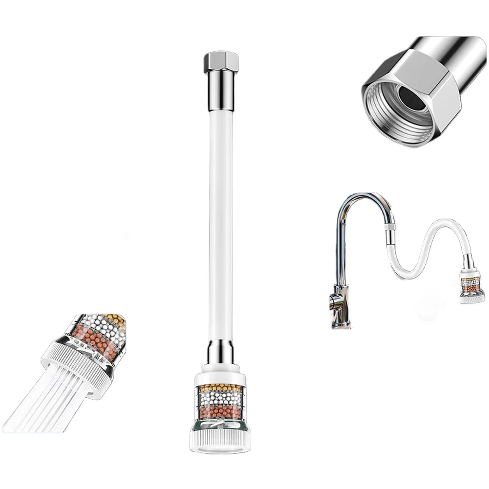 

360 Degree Flexible Faucet Filter with Water Purification for Home Use Compatible with 22mm Threaded Kitchen Faucets