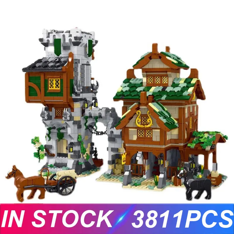 

XMORK 033001 MOC средневековая защита TOWER модель строительные блоки кирпичи головоломка сборка DIY игрушки рождественские подарки для детей