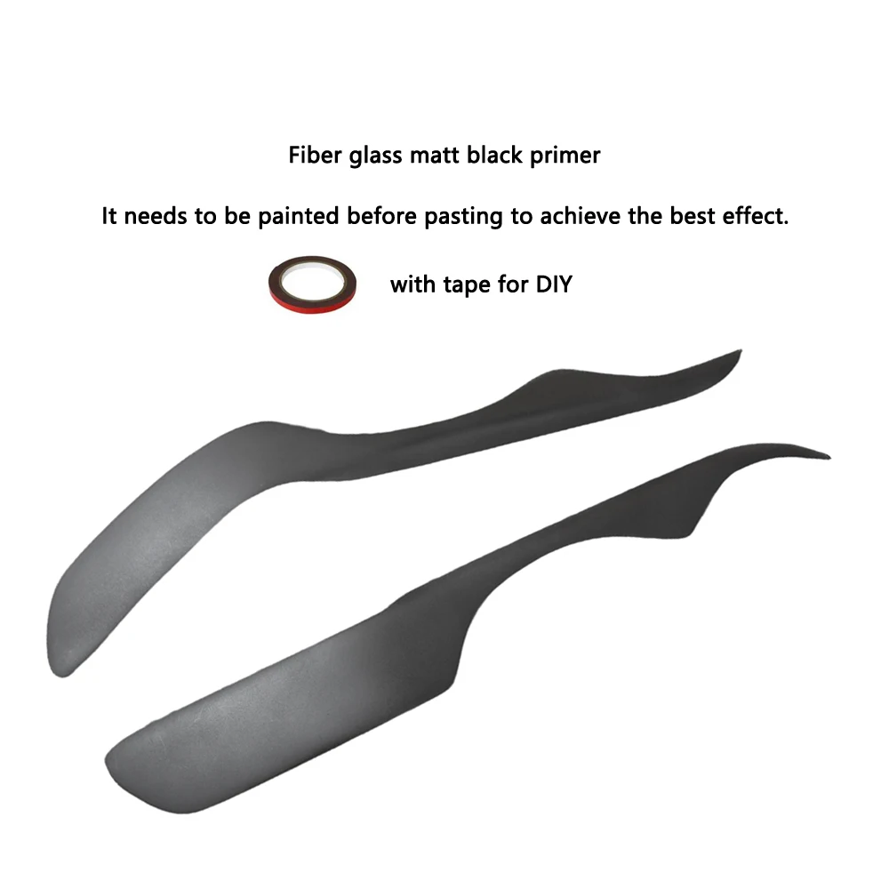 For Toyota Altezza Carbon Fiber Headlight Cover Eyelids for Lexus IS200 1999 - 2004 Year Matt Black Front Lamp Eyebrows Sticker