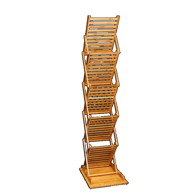 Magazine Brochure Display Rack Wooden Pop up Catalog Literature Standing Holder Racks for Tradeshow