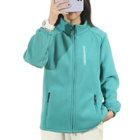 Y2k Green Clothes Autumn Winter Jacket Thicken Thin Sweatshirt Women Coat Coral Fleece-lined Zipper Casual Warm Windproof Cold