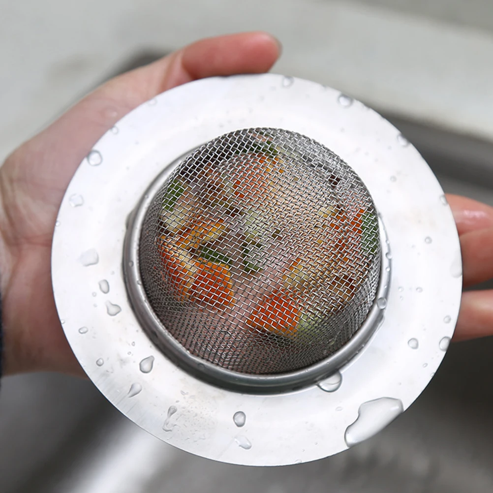 

Strainer Anti-clogging Filter Kitchen Sink Mesh Hair Catcher Drain Pipe Garbage Disposal Silver Food