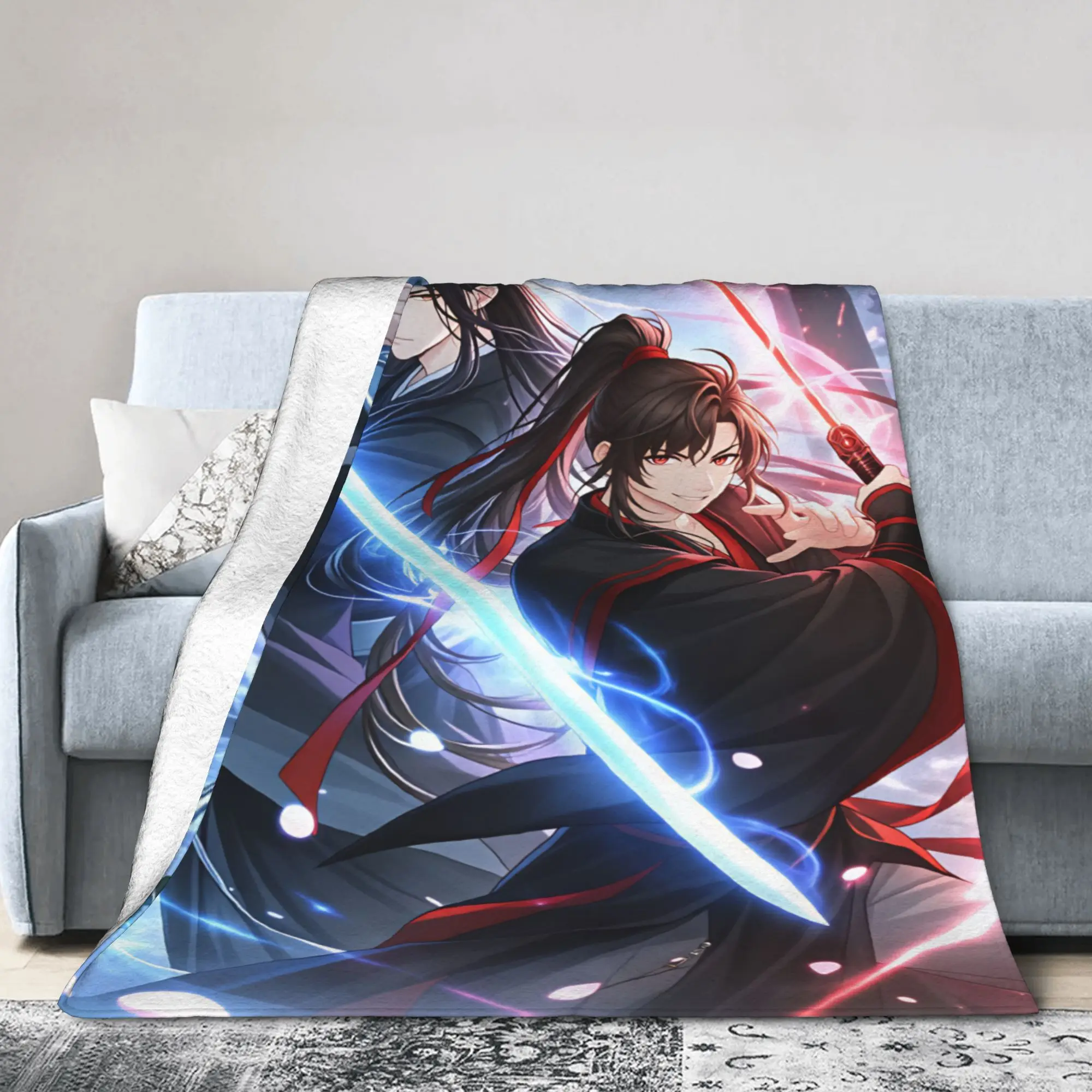 WangXian Bunny Mo Dao Zu Shi The Untamed Blankets Quality Warm  Throw Blanket Winter Camping Outdoor Pattern Bedspread
