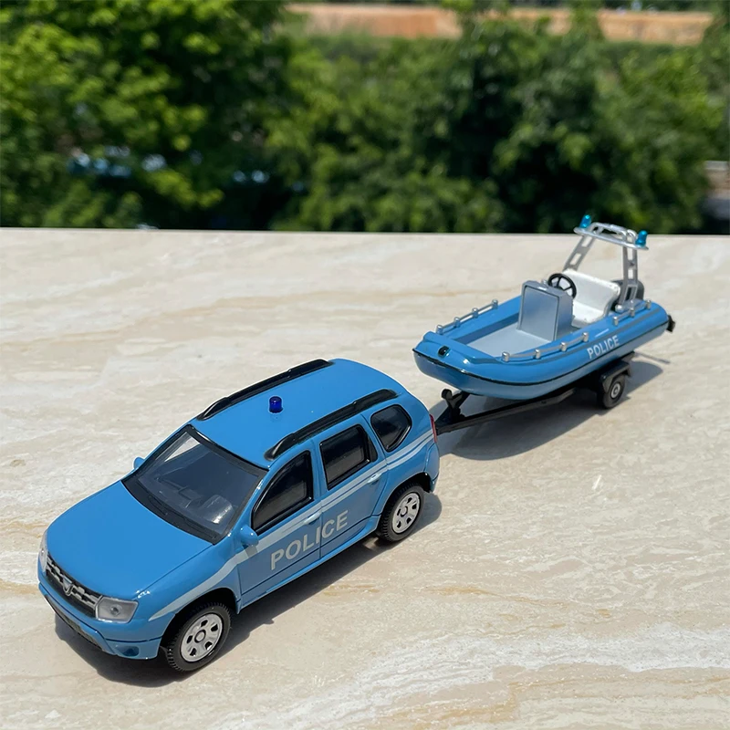 

1:43 Масштаб Renault SUV Coast Guard Автомобиль Скоростной Катер Модель Имитационная Модель Статический Дисплей Коллекционная Игрушка Подарок Украшение Сувенир