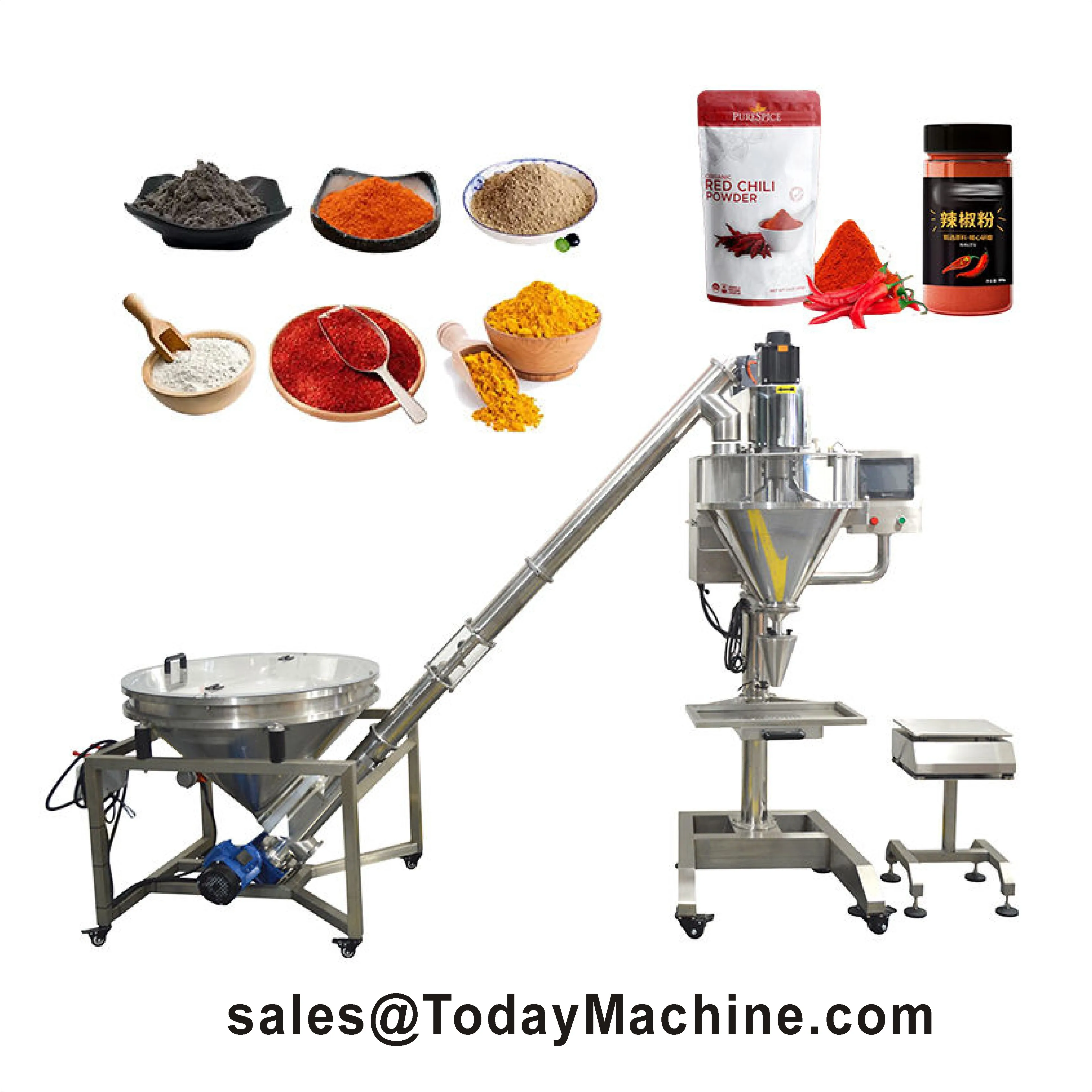 Manual Powder Filling Machine for Sesame Oat Barley Auger Filling Machine Powder