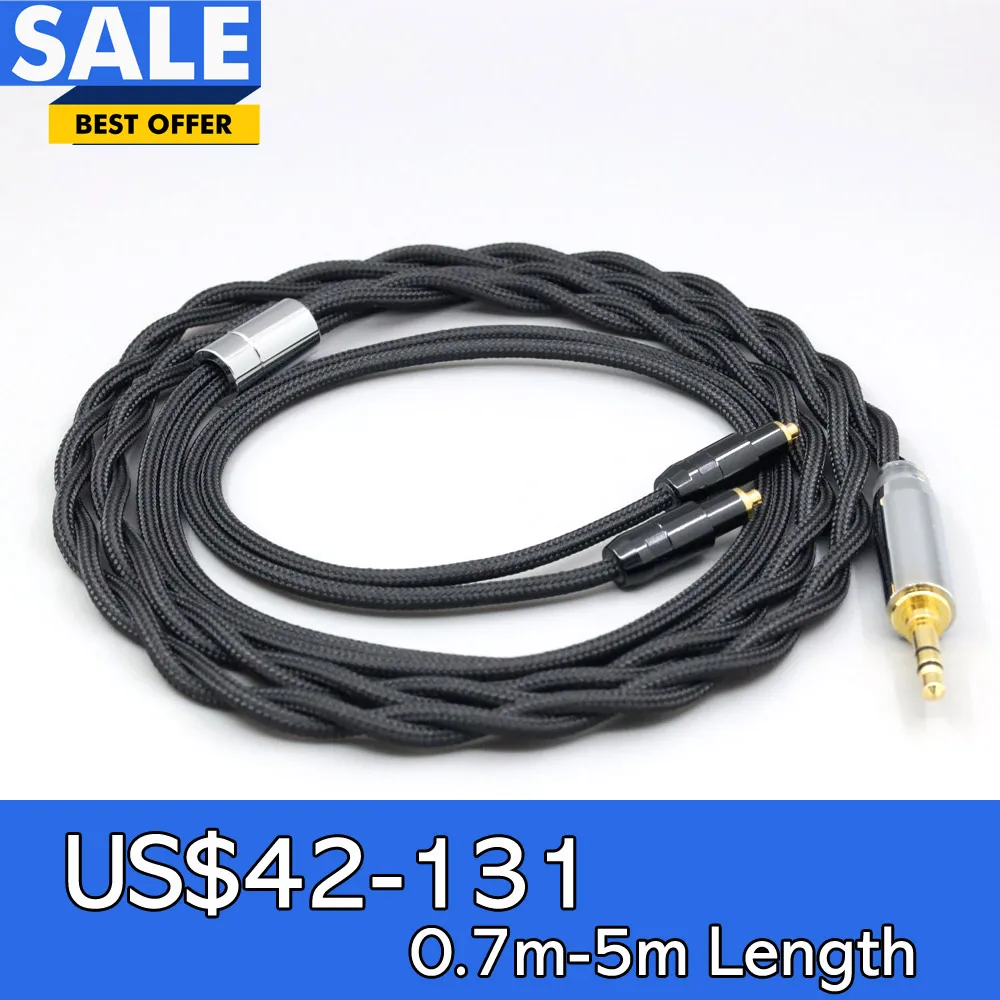 

Nylon 99% Pure Silver Palladium Graphene Gold Shield Cable For Shure SRH1540 SRH1840 SRH1440 2 core Headphone LN008309