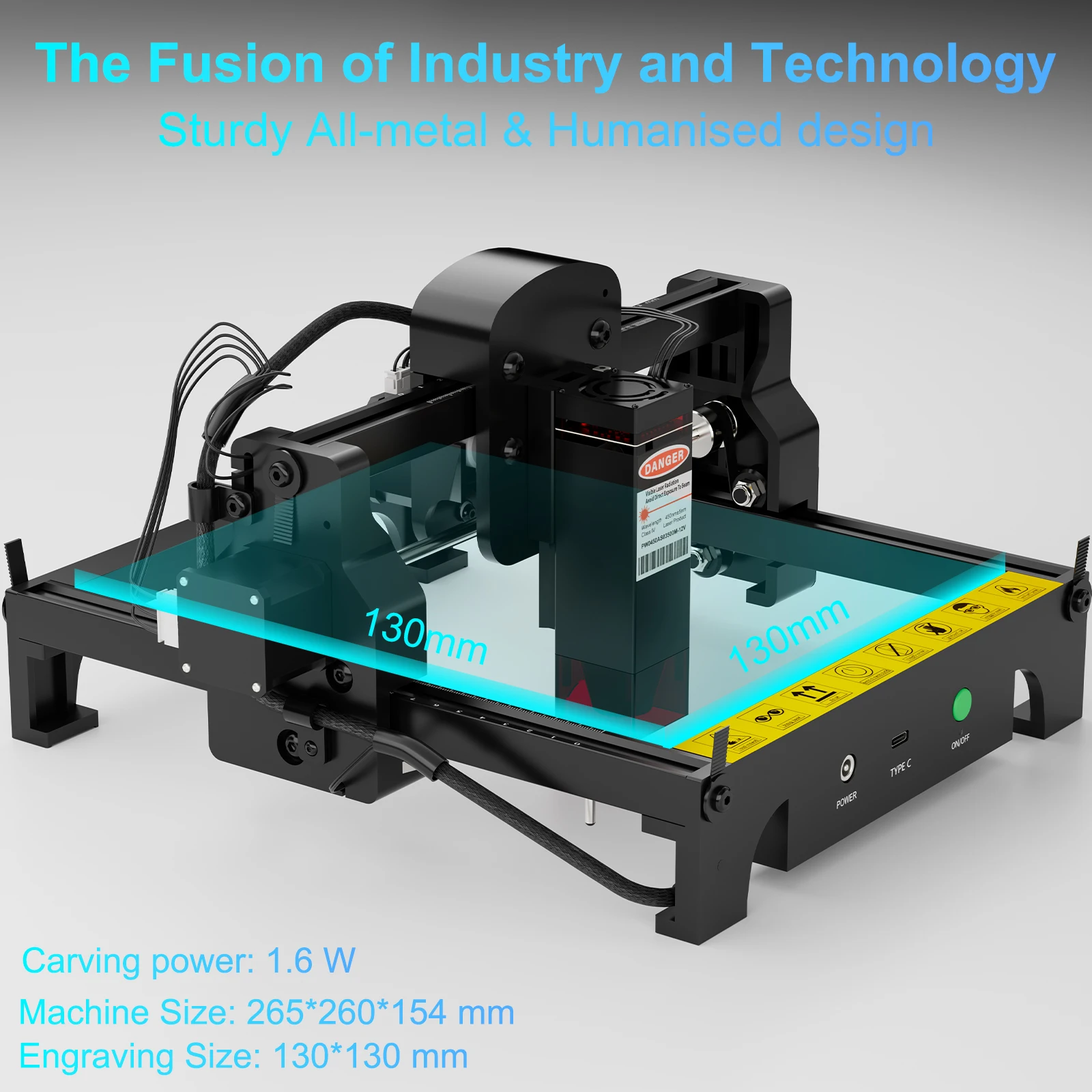 Mini Diode Laser Engraving Machine Pulsed Operation for Home Use Easy to Operate Leather Wood Metal Supports AI DXF/PLT Formats