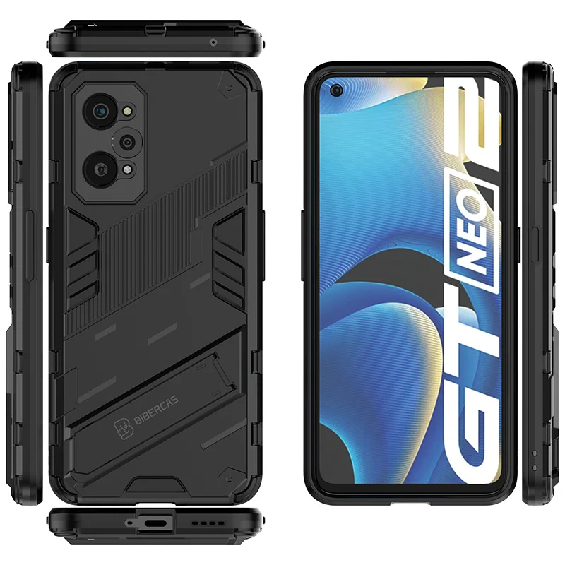 For OPPO Realme GT Neo2 Case 6.62'' Shockproof Magnetic Armor Kickstand Back Cover For Realmi GT Neo 2 5G GT2 Rugged Phone Cases