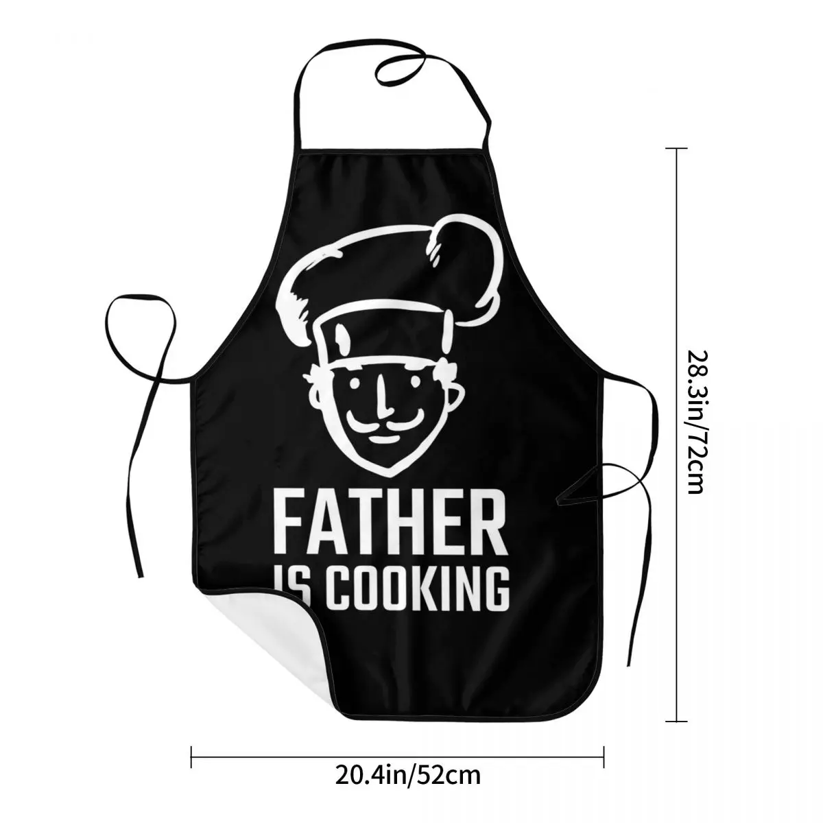 Father Is Cooking Aprons Chef Cooking Baking Tablier Bib Kitchen Cleaning Pinafore for Women Men