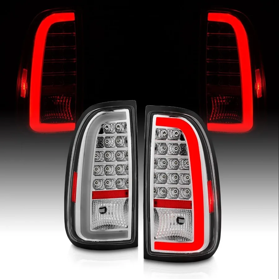 

For 20002006 Tundra Standard Access Cab CType LED Tube Chrome Replacement Brake Tail Lights Pair Passenger and Driver Side for