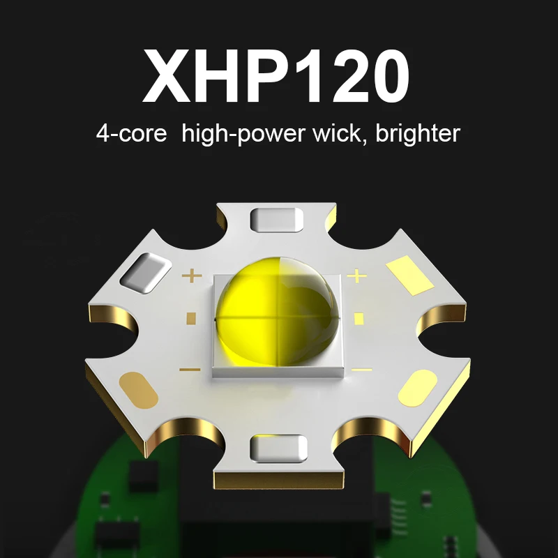 2024 最も強力なプロフェッショナルダイビング懐中電灯 XHP120 強力なダイビングランタン充電式水中ランプ IPX8 防水