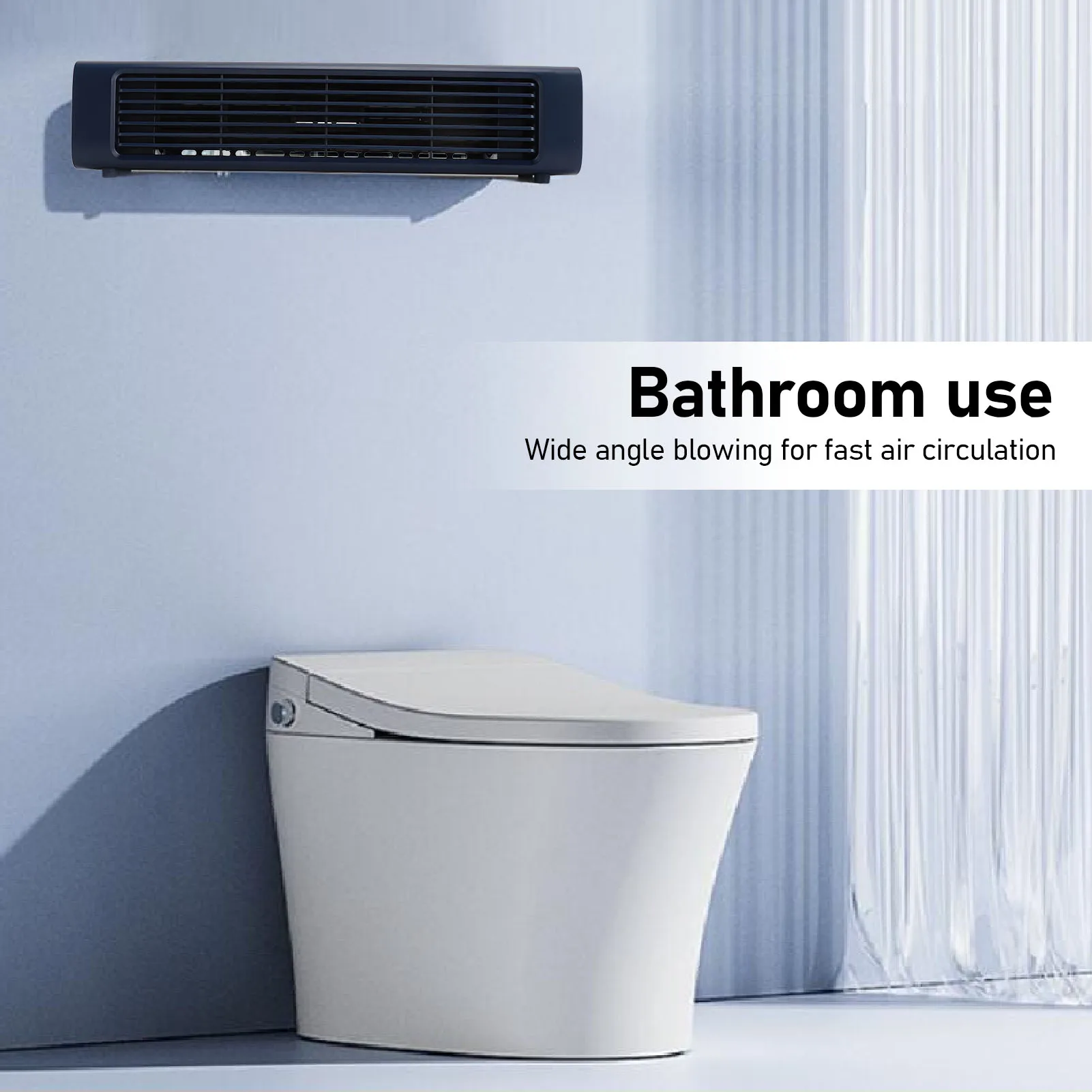 Kipas Meja ABS Tenang 3 Kecepatan Kipas Berosilasi Remote Control Portabel USB Isi Ulang Tanpa Bilah dengan 2 Kait Dinding untuk Kantor