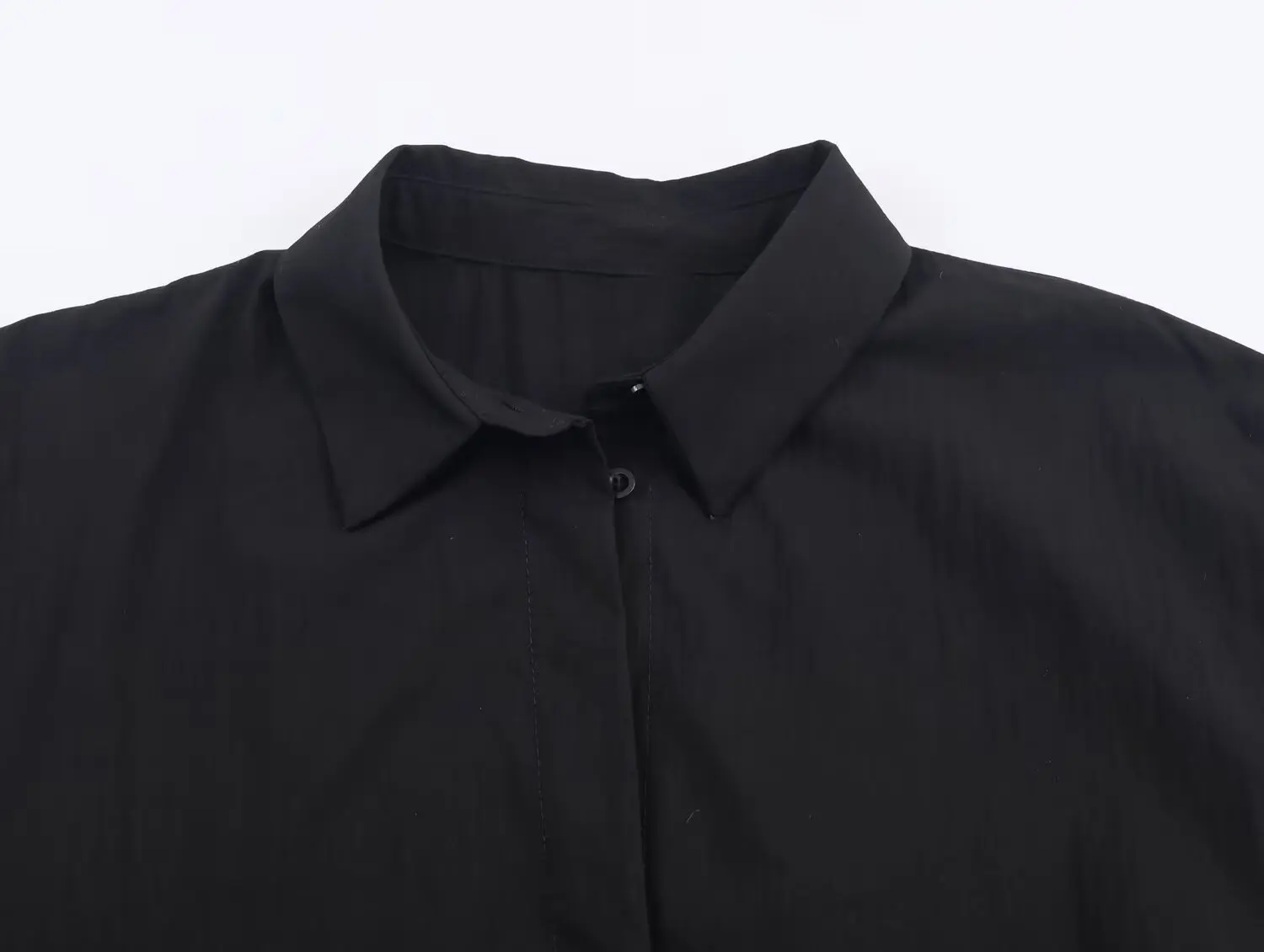 Camisas negras para mujer, blusas de manga larga a la moda femenina, camisa informal para mujer