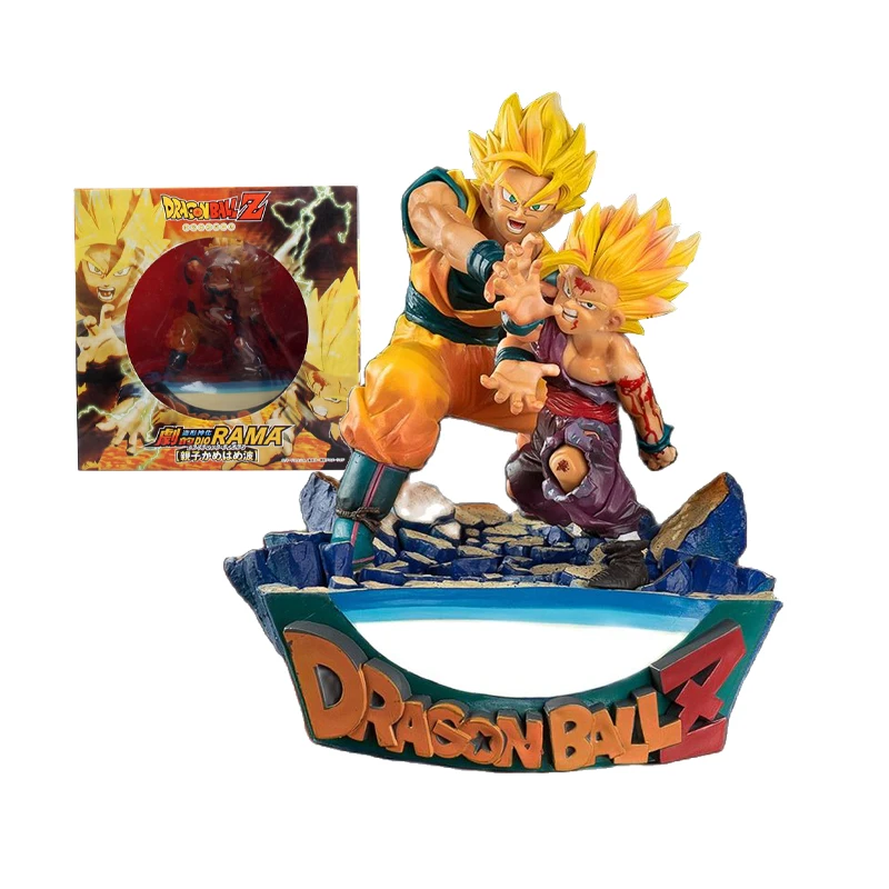 

17cm Father and Son Shock Wave Son Goku Son Gohan Action Figure Doll Anime Collection Dragon Ball Z Burdock Figurine Model Toys