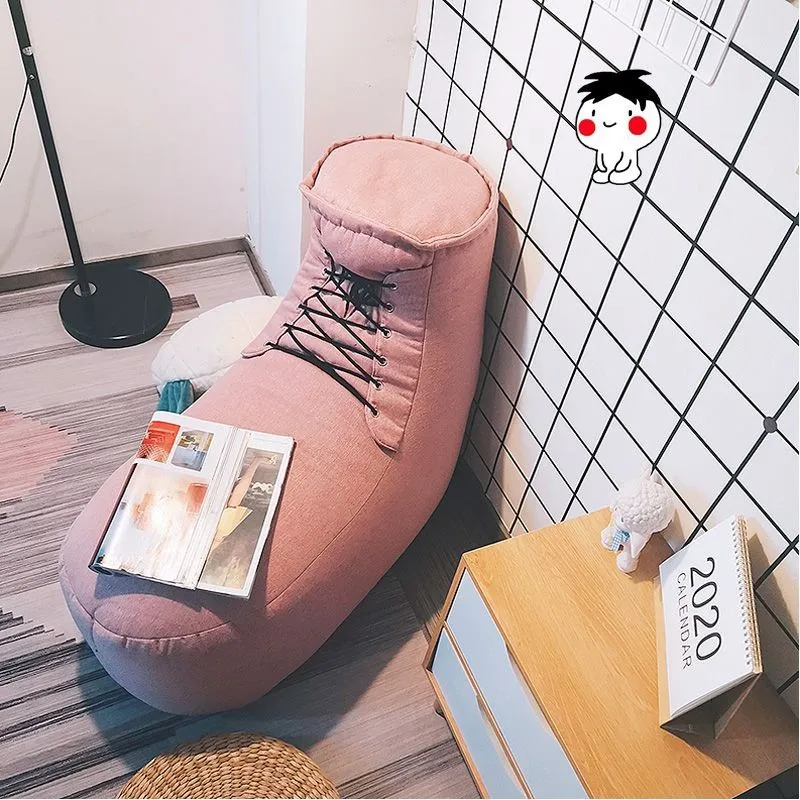 Lazy Person Sofa Bean Bag Tatami Girl Bedroom Small Sofa Single Fan Small Cute Balcony Leisure Small Seat Puffs Sofa Sofa Bag