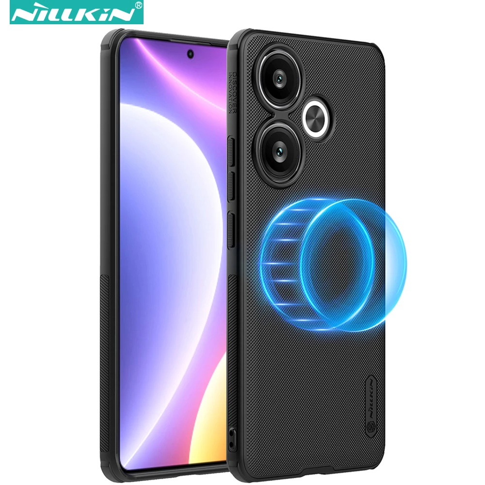 Nillkin Magnetic Phone Case for Xiaomi Poco F6 / Redmi Turbo 3 5G Bump Textured Anti-Scratch Protective Cover