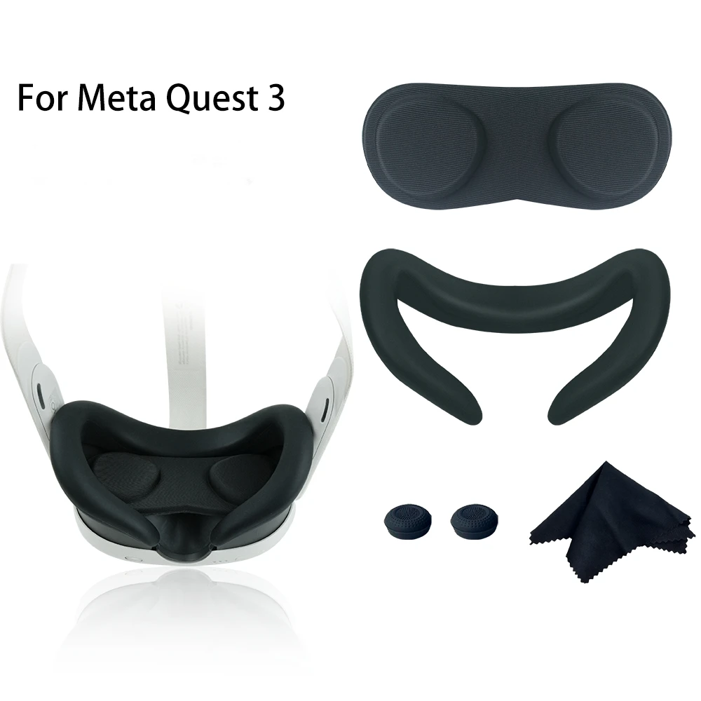 

for Meta Quest 3 VR Headset Head Eye Pad Handle Grip Button Cap Lens Cap Glasses ClothVR Accessories