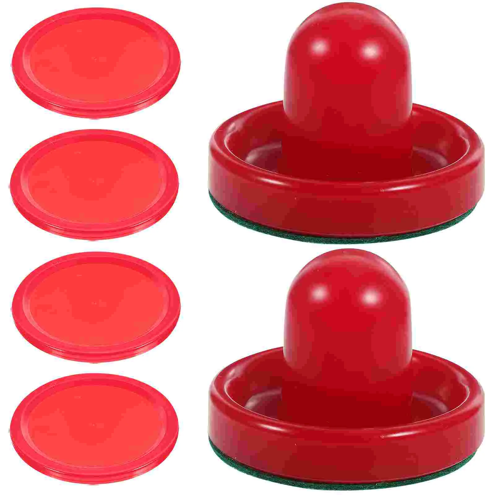 8 PCS Air Hockey Supplies Handles Paddles Replacement Desktop Table Game Red Child