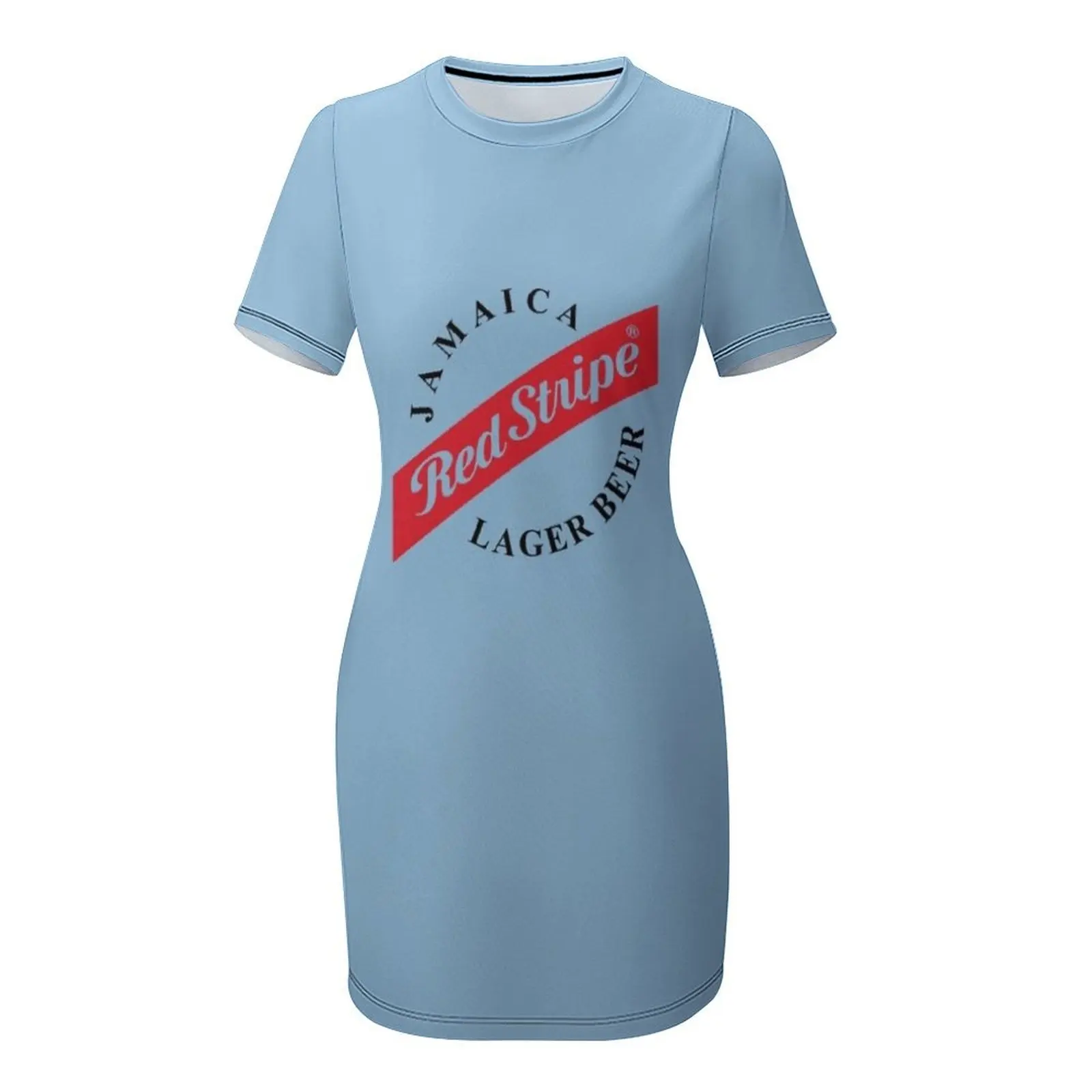 Jamaika Red Stripe Classic T-Shirt Kurzarmkleid Damenbekleidung Damenkleid Luxuskleider Kleid