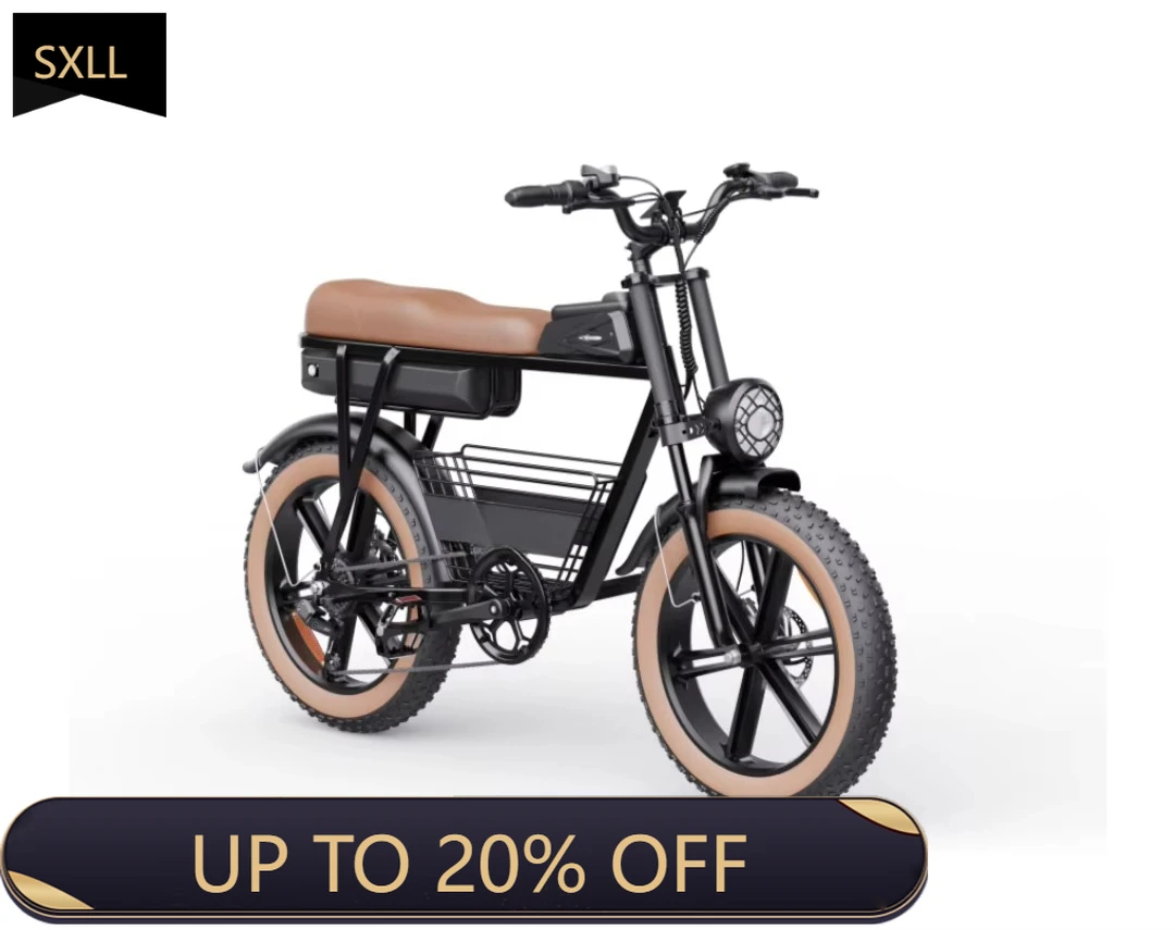 

SXLL 20-Inch strong alloy frame electric bicycle city electric bicycle 1000W hydraulic shock absorber fat tire 48v lithium batt