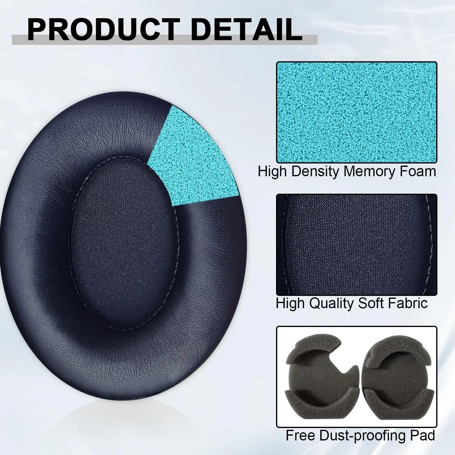 

Replacement for Sony WH-1000XM4 (WH1000XM4) Noise Canceling Headphones, Ear Pads Cushions with Noise Isolation Memory Foam