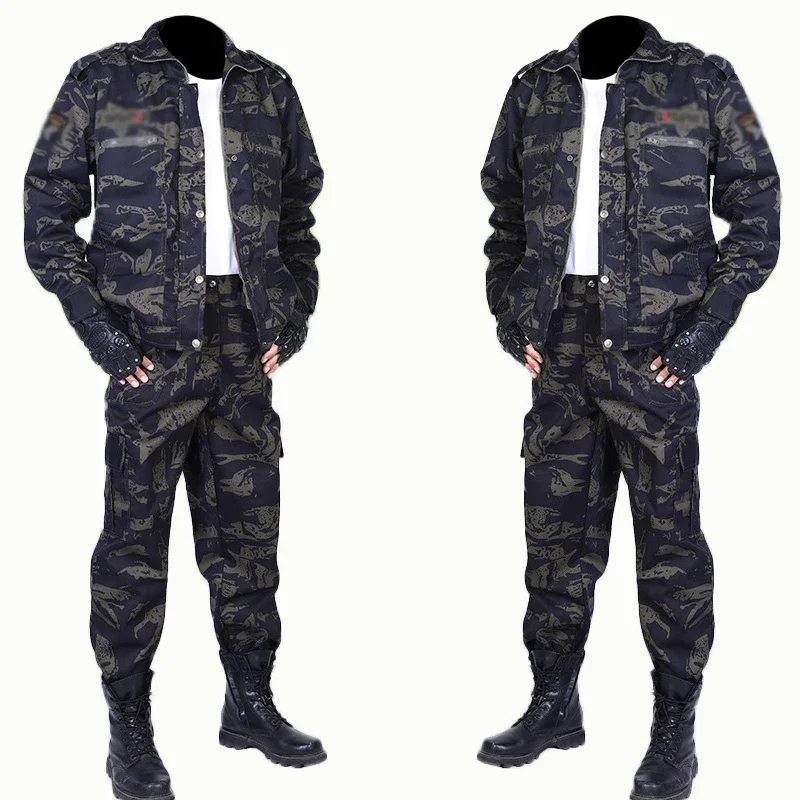 Ropa de seguro de trabajo para hombres, traje de camuflaje al aire libre, monos de soldador resistentes al desgaste antiquemaduras, primavera y otoño