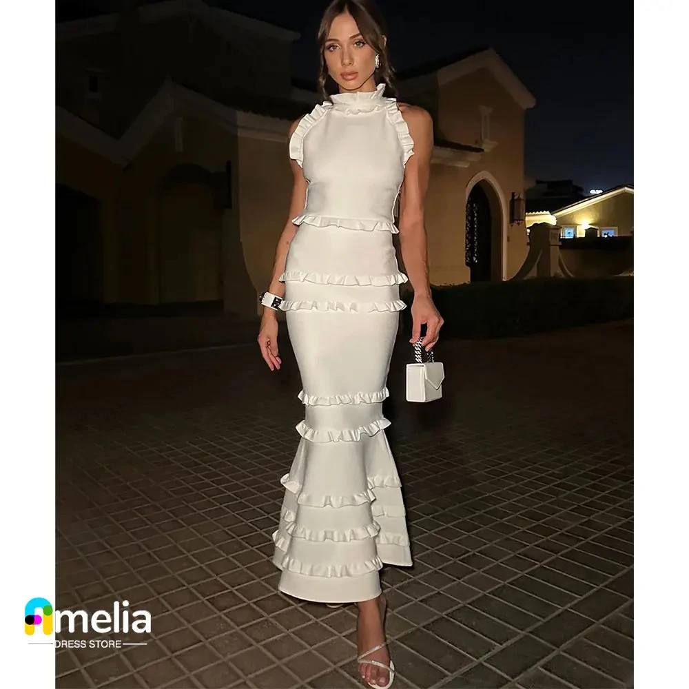 

Amelia Dubai A-Line High Neck Prom Dress Ankle Length With Sleeveless Evening Summer Elegant Party Dress For Women 2024