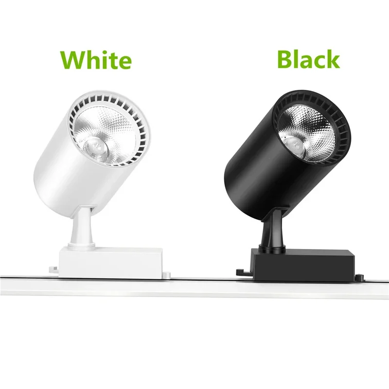 COB LED ضوء المسار ، أضواء السقف ، أضواء السكك الحديدية ، الألومنيوم المسار بقعة مصباح ، تركيبات متجر نافذة الإضاءة ، 12 واط ، 20 واط ، 30 واط ، 40 واط ، 220 فولت