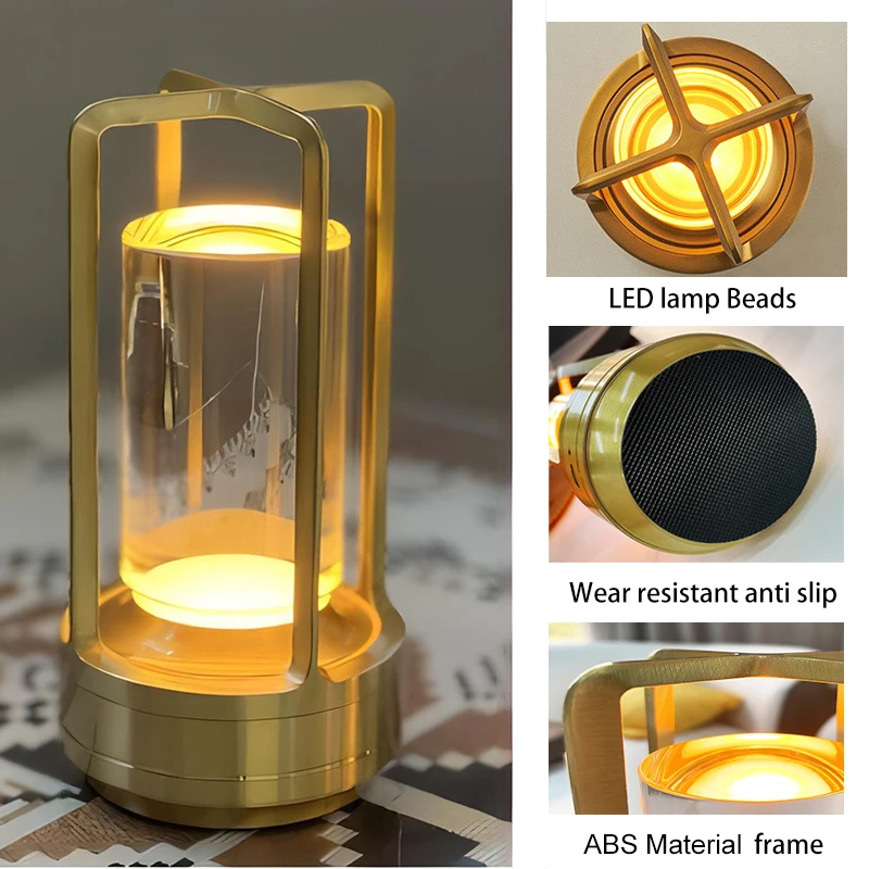 Study Eye Protection Table Lamp LED Night Light 3 Modes Indinite Dimming Sleeping Lamp Bedroom Decoration Camping Outdoor Light