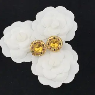 

New Fashion Vintage Multi-color Gold Plated Stud Earrings For Women