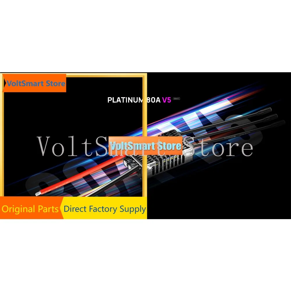 VoltSHobbywing Platinum 80A V5 3-8s Brushless Electronic Speed Controller ESC For RC Drone Heli FPV Multi-Rotor
