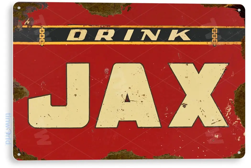 Tinworld TIN Sign C208 Jax Beer Rustic Retro Bar Pub Beer Brewery Metal Sign Decor Cottage Cave sign