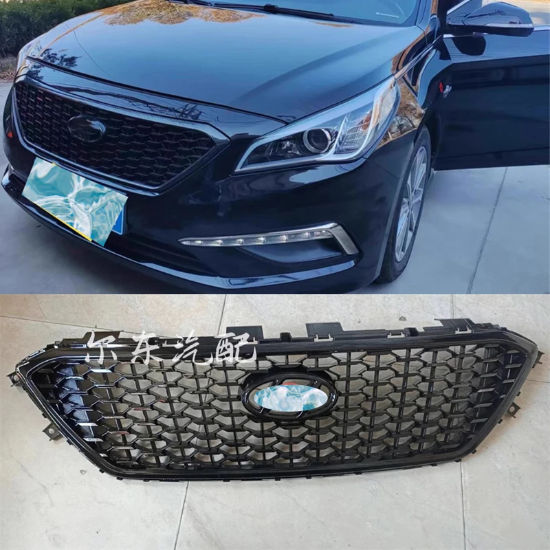 For 2016 2017 Hyundai Sonata ABS Front Bumper Racing Grills CAR Grille Splitter Cover Accessories Body Kit