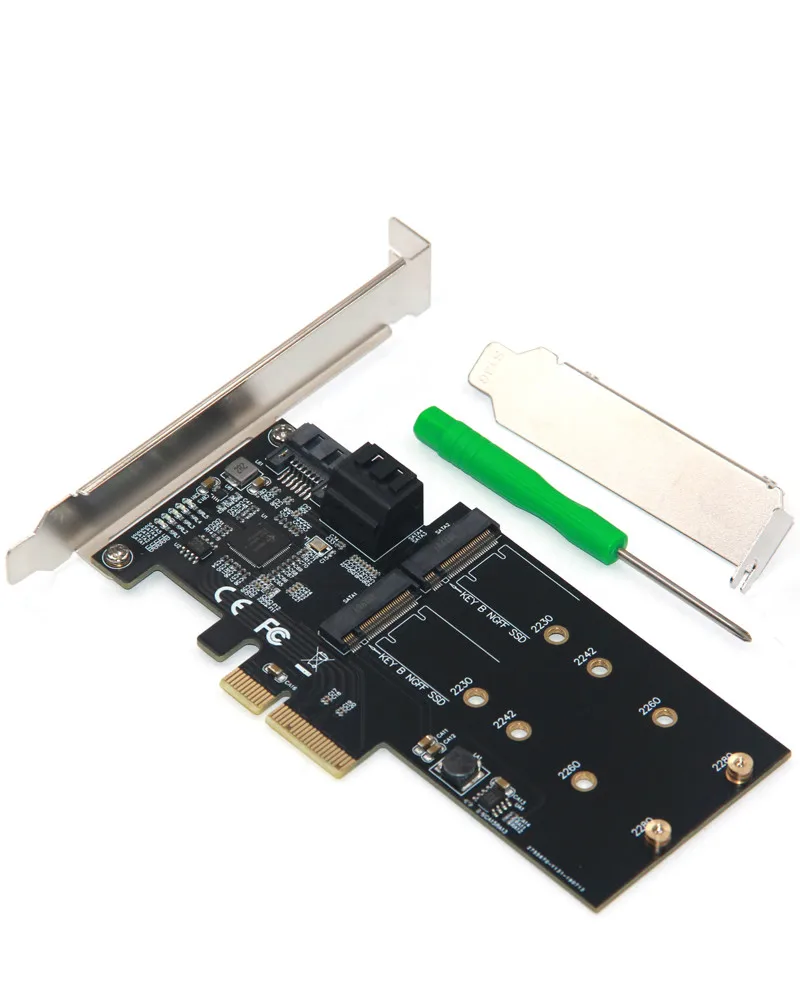 JMB585 Chip PCI-E to 3 Ports SATA3.0 + 2-Port M.2 Electronic Component