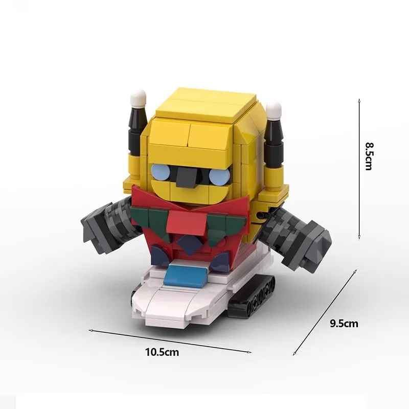 MOC Goldoraked Mazingered Robot Building Blocks Geta Mecha Robots Cartoon Brickheads Model Bricks Toys Gifts