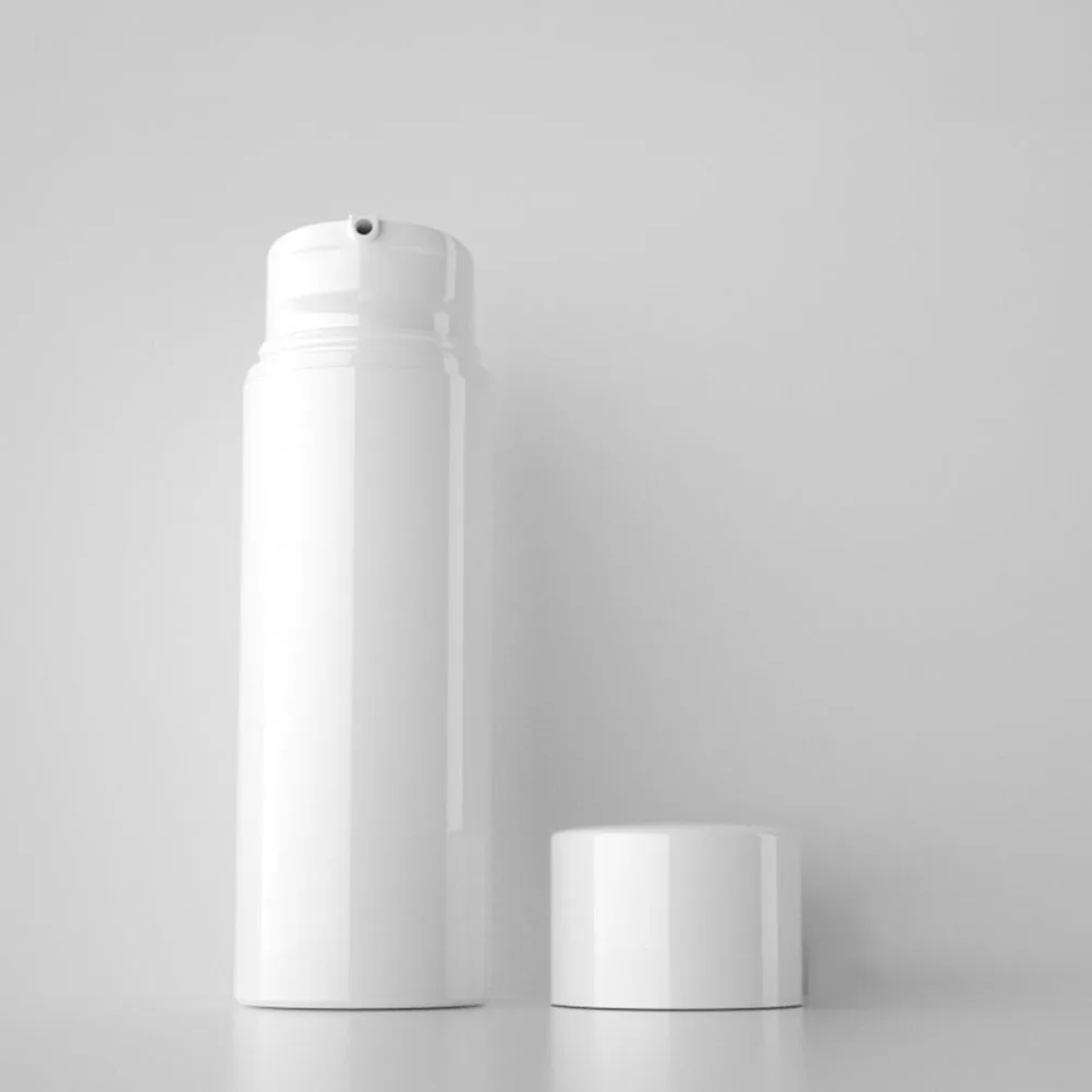 

4Pcs 50ml Plastic Pump Bottle Airless Container Portable Compact Fits Most Needs in Trip Daily Life Skincare Dispenser Bottle