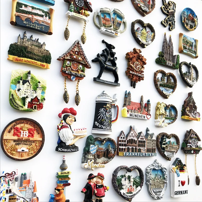 

Resin Germany 3D Fridge Magnets Tourism Souvenir Refrigerator Magnets Sticker Collection Handicraft Gift Decoration Articles