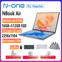 2024 N-one NBook air Windows 11 Intel N100 Dual 13.5 inch Dual Touch Screen 2 in 1Laptop 16GB+512GB