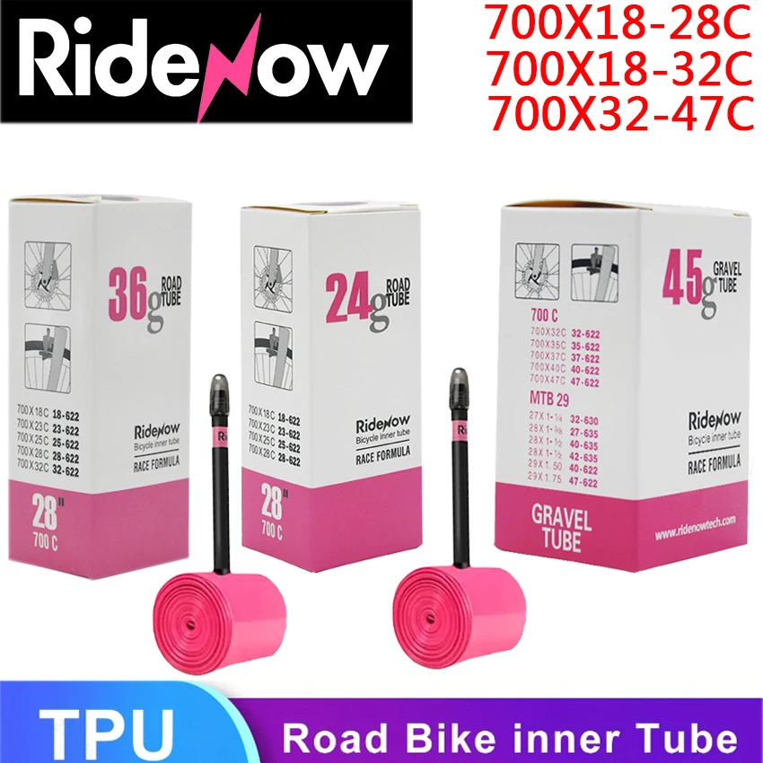 Ridenow 700C Ultraleichter Fahrradreifen 700x18 23 25 28 32 35 37 40 47C Rennradreifen MTB Fahrradkamera 29x1.5 1.75 1.9 Pneu Aro