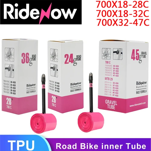 Imagen 2 del producto Ridenow 700C bicicleta ultraligera interior 700x18 23 25 28 32 35 37 40 47C neumático de bicicleta de carretera cámara de bicicleta MTB 29x1,5 1,75 1,9 pneu aro