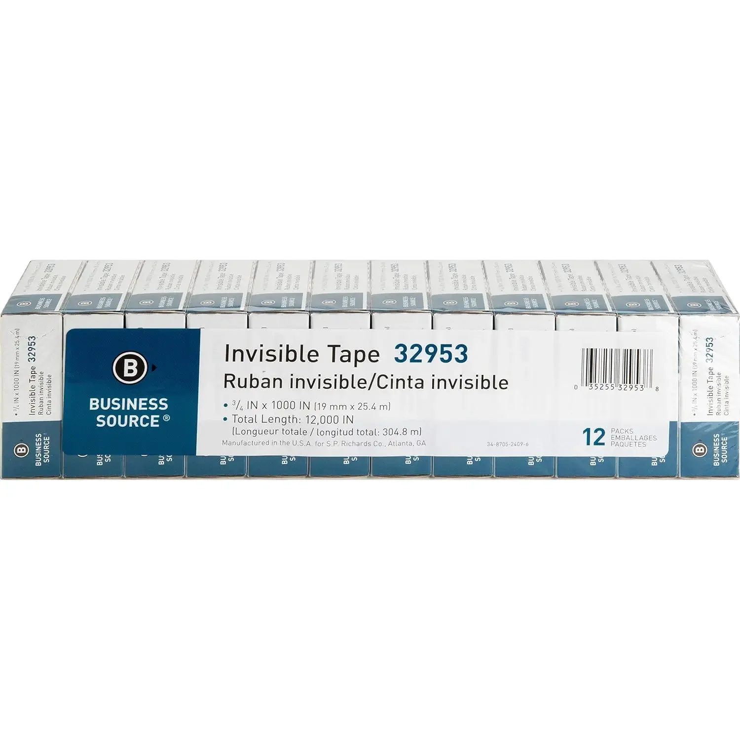 Business Source Invisible Tape Value Pack 6 Pack Clear Office Supply