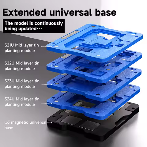 XZZ Middle Frame BGA Reballing Stencil Platform For Samsung Galaxy S21/S22/S23/S24/S25 Ultra Motherboard Tin Template Solder Kit