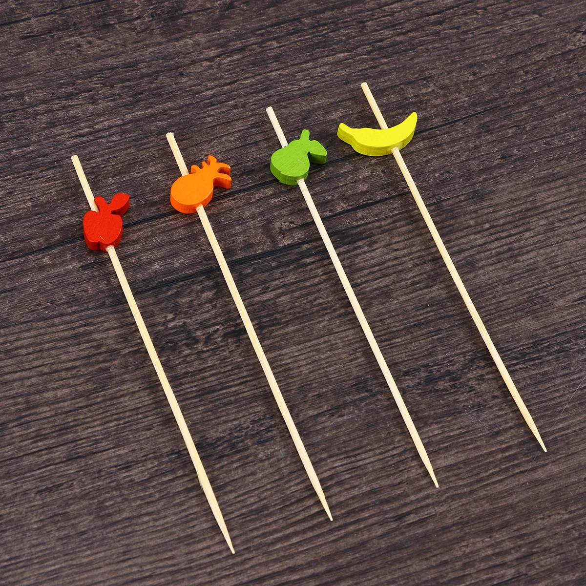 

100Pcs Wood Cocktail Picks Disposable Food Picks Fruit Appetizer Sticks Party Supplies 12cm Eco Friendly Food Sticks