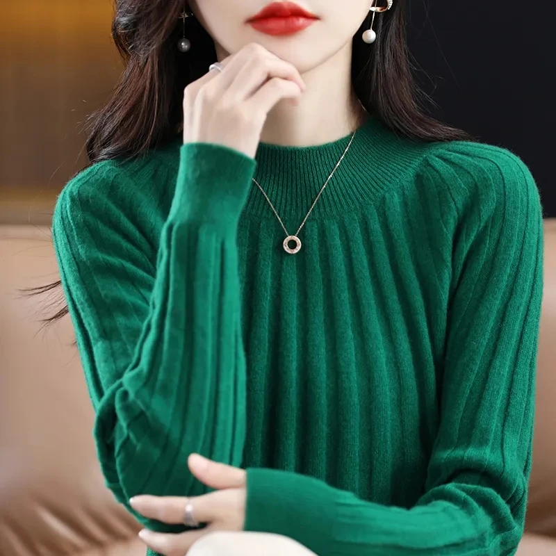 New Autumn Winter Women Pullovers O-neck Solid Knitwear Bottoming Shirt Korean Womens Sweaters Casual Ladies Jumpers Femme Pull